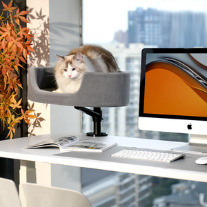 Großhandel Höhen verstellbares umwelt freundliches Katzen bett für Schreibtisch 360 ° drehbar Perfect Desk Pet Nest Katzen bett Bequemes Haustier bett - Product Image 1