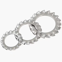 Rondelle de sécurité à surface lisse dentée en acier inoxydable DIN 6798 J, prix usine