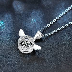 Collar <span class=keywords><strong>de</strong></span> <span class=keywords><strong>Plata</strong></span> <span class=keywords><strong>de</strong></span> Ley <span class=keywords><strong>925</strong></span> Estilo Europeo y Americano, Colgante <span class=keywords><strong>de</strong></span> Moissanita en Forma <span class=keywords><strong>de</strong></span> Herradura, Collar <span class=keywords><strong>de</strong></span> Lujo Ligero - Product Image 1