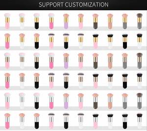 แปรงคาบูกิสำหรับแป้งฝุ่นแบบขายส่ง ขนาดใหญ่ สีดำ แปรงแต่งหน้าสำหรับใบหน้า ขนแปรงสังเคราะห์วีแกน แปรงปัดแก้ม อุปกรณ์เสริมความงาม - Product Image 6