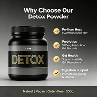 Poudre Détox Naturelle pour le Corps Adulte avec Psyllium et Prébiotiques Saveur Fruitée pour la Santé Intestinale et le Soutien Digestif OEM