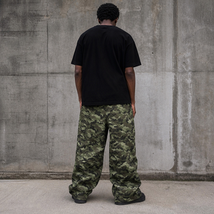 Wholesale Premium <b>Camo</b> Ripped Pants Custom Logo Distressed Baggy Streetwear <b>Cargo</b> <b>Trousers</b> Manufacturer For Brand - Product Image 3