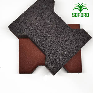 Adoquines de goma antideslizantes para exteriores, con forma de hueso de perro, para pasarela/Parque, personalizados de fábrica - Product Image 3