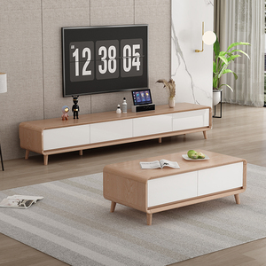 <span class=keywords><strong>Meuble</strong></span> <span class=keywords><strong>TV</strong></span> sur pied en bois massif de luxe, anti-poussière, moderne, avec rangement, console gain de place, meubles de salon, téléviseurs - Product Image 2