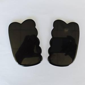 Herramienta de Masaje Gua Sha Corporal y Facial de Obsidiana Negra en Forma de Peine - Product Image 4