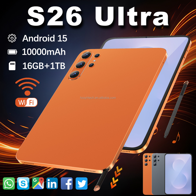 S26 Ultra 10.1 Inch Immersive Viewing Tablet 16GB+1TB Large Memory with Stylus Wi-Fi GPS Navigation Android15 Tablet PC