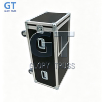 Flight case en aluminium sur mesure pour 12 microphones et supports de micro, robuste, pour le transport d'équipement de scène