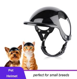 Casco Ajustable Ligero y Resistente <span class=keywords><strong>para</strong></span> Perros y Gatos, Color Negro, Talla Extra Pequeña, con Orificios <span class=keywords><strong>para</strong></span> las Orejas, <span class=keywords><strong>para</strong></span> Actividades al Aire Libre, Motocicleta, Bicicleta - Product Image 1