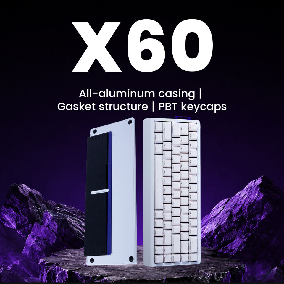 NDIY X60 WHITE Gaming Keyboard, Customized Wired Magnetic Keyboard for ...