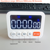 Magnetic Digital Kitchen Timer 99 Stunden 59min 59s Countdown/up Akku-Timer für Klassen zimmer Studie Yoga Laufen