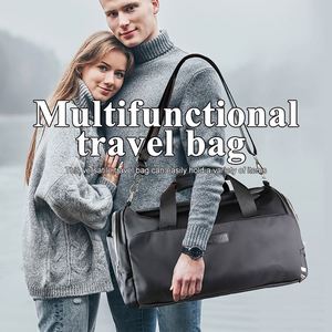 Free Sample Custom Logo Waterproof Adjustable Strap Weekend <b>Overnight</b> Gym Travel Duffel <b>Bag</b> With Shoe Compartments - Product Image 6