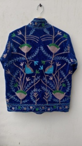 Veste pour femme en coton 100% respirant, réversible, à séchage rapide, écologique, tissée à la main, matelassée, brodée, pour l'automne - Product Image 3
