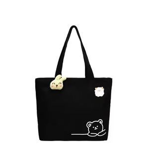 Sac fourre-tout de loisirs, sac créatif multicolore fait main de grande capacité, sac quotidien en toile durable, mini sac de shopping en toile pour femme - Product Image 1