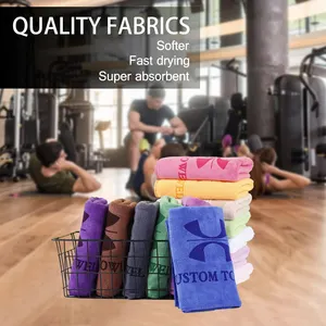 Multicolour Laser Marking Printing Embroidery Custom Logo Design Size Gym Beach Fitness Sports Towels Face Hand Gift Towel
