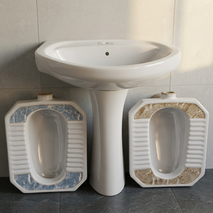 Lavabo en céramique série Capri 25x20 avec piédestal complet pour hôpitaux, centres commerciaux et salles de bain modernes - Product Image 5