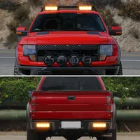 Feux de signalisation d'urgence 2 en 1 à 4 LED pour voiture, lampe clignotante rouge, bleue, jaune, ambre, pour camion de pompiers, 4x4, barre lumineuse de signalisation routière
