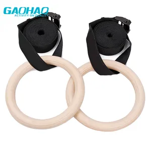 GAOHAO – anneau de gymnastique en bois, anneau de gymnastique, de fitness, de bouleau, à usage domestique, 22mm/32mm