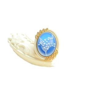 Broche pendentif en argent S925 plaqué or 18 carats avec agate incrustée, style antique, modèle Carme Ollin - Product Image 5