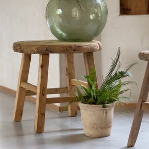 Chevet rond convertible moderne en bois de récupération, meubles de chambre à coucher en bois massif, artisanat en métal, décoration intérieure, ensemble extérieur - Product Image 3