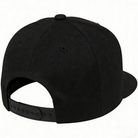 Gorras de Béisbol Snapback Bordadas Personalizadas al por Mayor, Negras, de 6 Paneles, con Visera Plana, para Hombres y Mujeres