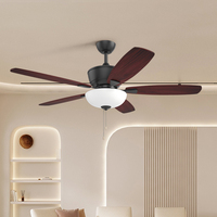 Ventilateur de plafond intelligent de 52 pouces avec lumière, ventilateur de plafond moderne silencieux, ventilateur de plafond haute vitesse avec lumière et télécommande