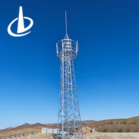Tour de communication en acier à 4 poteaux, 20~120m, galvanisée à chaud, pour antenne 5G et radio sans fil