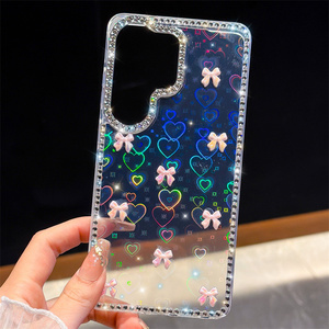 เคสโทรศัพท์มือถือรูปโบว์เพชรไล่ระดับสีสำหรับ Samsung 26เคสด้านหลังแบบใสมี S25เป็นพิเศษ S24 FE PLUS - Product Image 5
