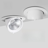 Sortie d'usine COB tout aluminium angle réglable surbrillance plafonnier downlight projecteur pour magasin hôtel et appartement