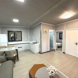 Mobile 20 pieds 30 pieds 40 pieds 2 3 chambres à coucher pliante extensible minuscule préfabrication maisons en conteneur restaurant maison portable prépliée remorque - Product Image 5