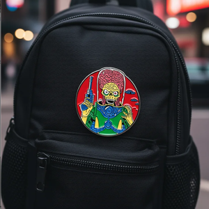 Broche en émail sur le thème du film <span class=keywords><strong>de</strong></span> <span class=keywords><strong>science</strong></span>-<span class=keywords><strong>fiction</strong></span> Mars Attacks, broche en métal, broches <span class=keywords><strong>de</strong></span> dessin animé Martiens, style punk - Product Image 2