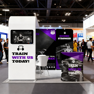 定制便携式3x3m铝制展架快速组装可折叠广告展示架，用于室内贸易展览 - Product Image 3