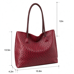 Bolso Tote de Cuero Vegano para Mujer, Gran Capacidad de 16L, Bolsos de Hombro y Mano, Forro de Algodón, para Todas las Temporadas - Product Image 3