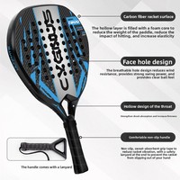 Raqueta de Pádel de Fibra de Carbono 3K/12K/18K Personalizada de Fábrica JV-21 para Deportes al Aire Libre