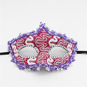 ハロウィンマスクハイエンドダンスパーティーハーフフェイスマスク新作プラスチックレトロゾロアイマスクメイクコスチューム - Product Image 3