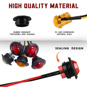 Feu arrière de voiture, camion, moto 12V, feu de freinage, feu de position latéral, feux d'avertissement avant et arrière, pour pick-up, VTT, bateau - Product Image 6