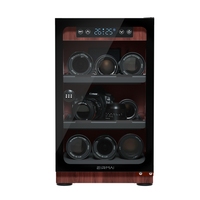 EIRMAI Boîte électronique étanche à l'humidité de style grain de bois Armoire sèche Appareil photo reflex Objectif Timbre Photographie Armoire de déshumidification