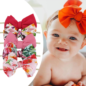 Solid Baby Headband Bullet Fabric Nylon Elastic <strong>Hair</strong> <strong>Bands</strong> Newborn <strong>Boys</strong> Girls Handmade Bow Knot Headwraps Fashion Accessories - Product Image 2
