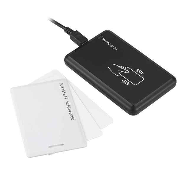 HF/UHF Long Range Rewritable RFID Access Control Card Readers 13.56MHz 860-960MHz ABS Plastic USB Communication Interface