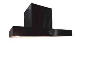 36 In. Black Kitchen Hood Exhaust Fan, Single Squirrel Cage Ultra Quiet Motor, Powerful Suction, 2 LED <b>Lights</b>, Baffle Filter - Product Image 3