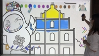 Mur interactif de graffitis numériques multijoueurs avec projection LED, écran tactile, bombe électronique et jeux de peinture murale 3D