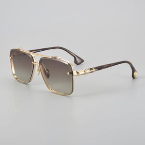 CH8239 Lunettes de Soleil Designer Rectangulaires pour Hommes et Femmes, Couleur Marbrée Noir Marron Bleu, Style Pilote Tendance Urbain, Vente en Gros - Product Image 1