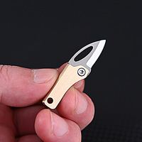 Couteau de poche magnétique miniature en laiton, coupe-corps compact et portable pour porte-clés, ouvre-boîte de colis pour le transport quotidien EDC