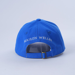 Chapeau de papa bleu non structuré à 6 panneaux pour adultes Casquette de baseball brodée en coton personnalisable Chapeaux en sergé réglables - Product Image 5