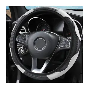 Custom-made Different Colors Universal Leather Car Steering Wheel Cover