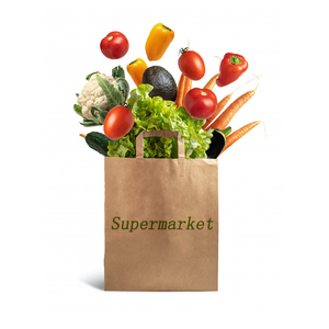 <span class=keywords><strong>Sac</strong></span> en papier <span class=keywords><strong>kraft</strong></span> vierge à base large logo personnalisé, emballage en papier pour fruits et légumes, et fleurs, pour le supermarché, 50 unités - Product Image 4
