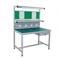 Banc de travail antistatique léger Kanban avec tiroirs, table d'emballage en acier inoxydable pour ligne d'assemblage, fabrication directe