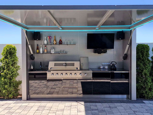 <span class=keywords><strong>Cucina</strong></span> da Esterno di Lusso in Acciaio Inox con Design Personalizzato di Fabbrica, Armadietti e Barbecue Moderno - Product Image 4