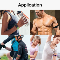 Brassard Élastique en Nylon Haute Adhérence, Étanche et Écologique avec Sangle Auto-agrippante pour Moniteur de Fréquence Cardiaque Sportif