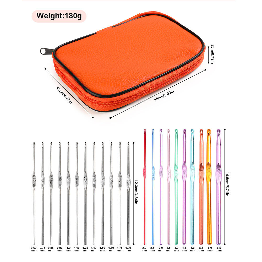 Étui en cuir orange