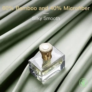 Làm Mát Thoáng Khí Tre Tấm Ga Giường Đặt Nữ Hoàng Kích Thước 1800 Chủ Đề Đếm Siêu Mịn Mềm Mại Với 16 Inch Sâu Túi - Product Image 3